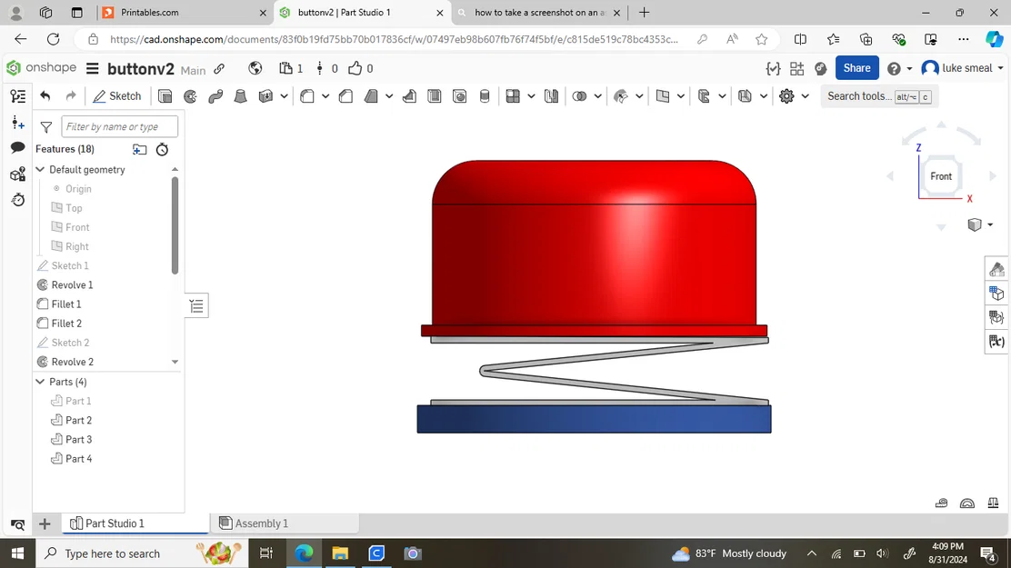Mô hình nút bấm khẩn cấp BIG Red Button thiết kế 3D sáng tạo - Image 3