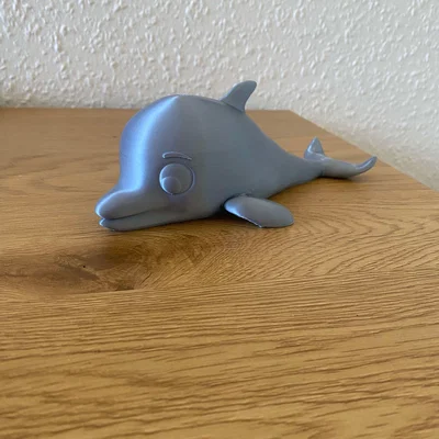 Mô hình cá heo hoạt hình đáng yêu (Dễ in, không cần support)