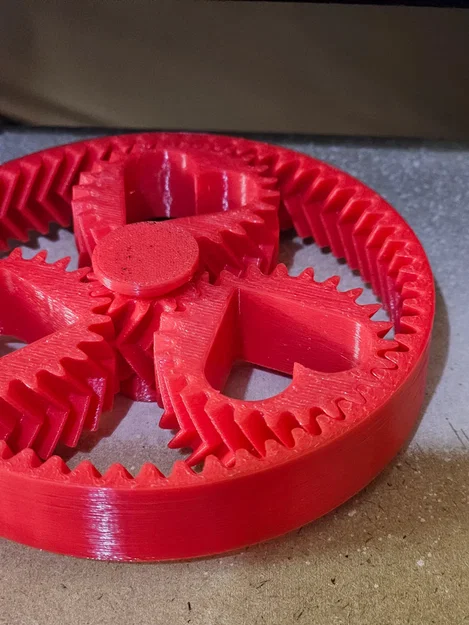 Love Planetary Gear Spinner - Mô hình con quay bánh răng trái tim 3D - Image 1