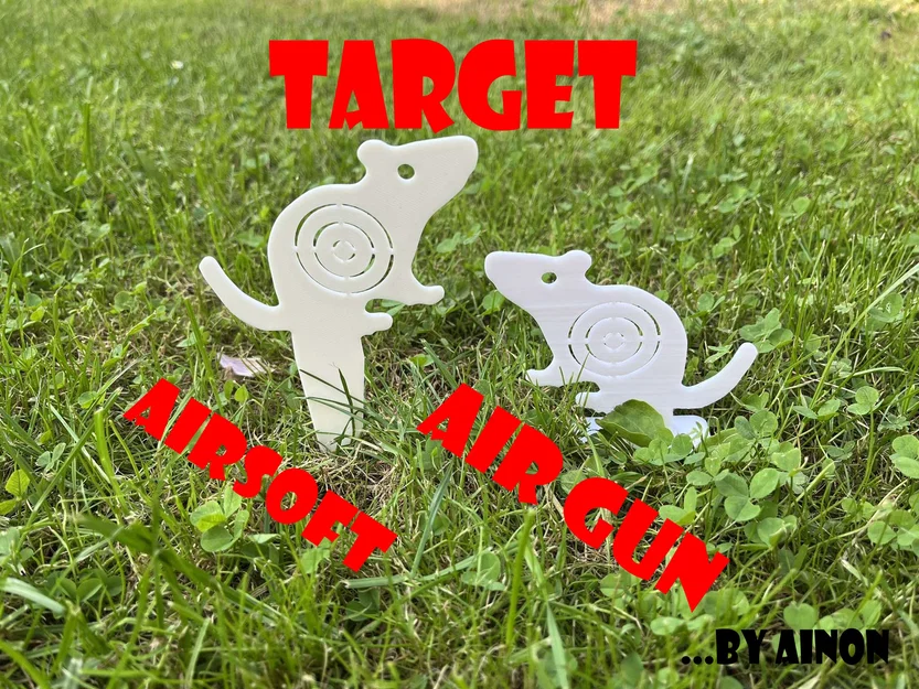 Bia tập bắn hình chuột cho Airsoft, Air gun - Image 1