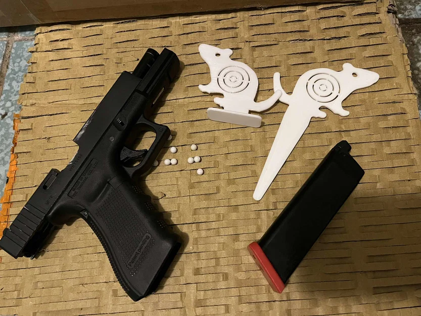 Bia tập bắn hình chuột cho Airsoft, Air gun - Image 2