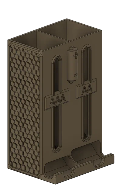 Khay treo tường đựng pin AA và AAA thông minh in 3D - Image 3