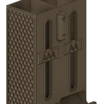 Khay treo tường đựng pin AA và AAA thông minh in 3D