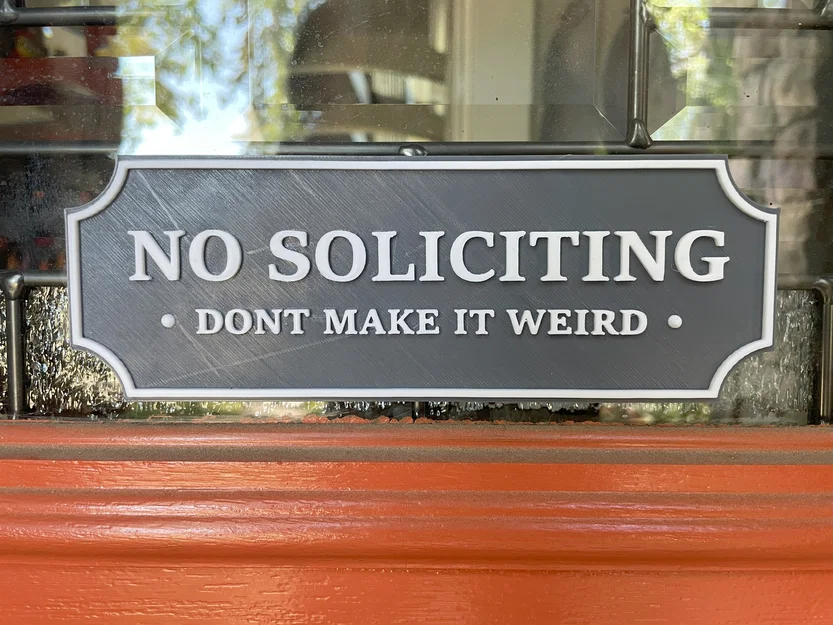 Bảng "No Soliciting" (Không làm phiền) - Image 1