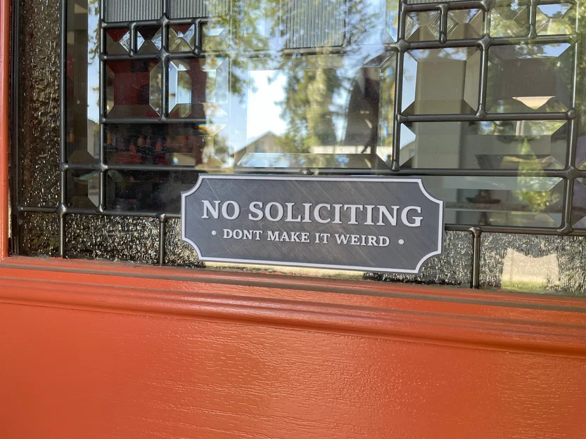 Bảng "No Soliciting" (Không làm phiền) - Image 2
