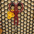 Móc treo kéo thông minh cho bảng tổ ong HSW (Scissor holder) - Thumbnail 3