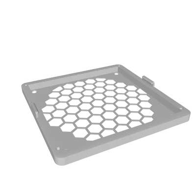 Nắp che quạt 120mm dạng thông gió gồm 2 phần