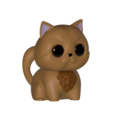 Kitty Cat – Mẫu 3D Mèo Chibi Siêu Dễ Thương