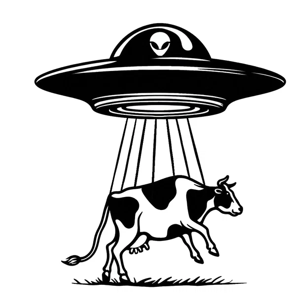 Mô hình treo tường Alien bắt bò độc đáo cho không gian sống - Image 1