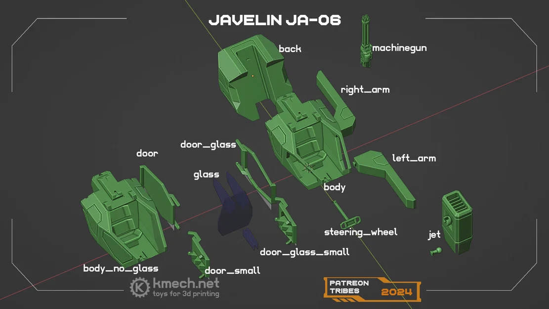 Mô hình phi thuyền chiến đấu Javelin JA-06 in 3D độc đáo - Image 3