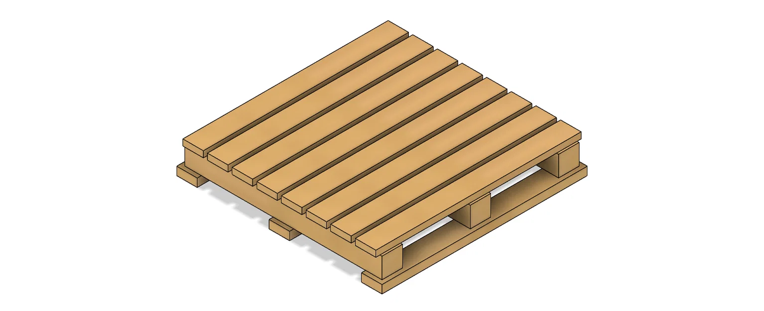 Mô hình Pallet gỗ mini in 3D - Đế lót ly độc đáo và sáng tạo - Image 1