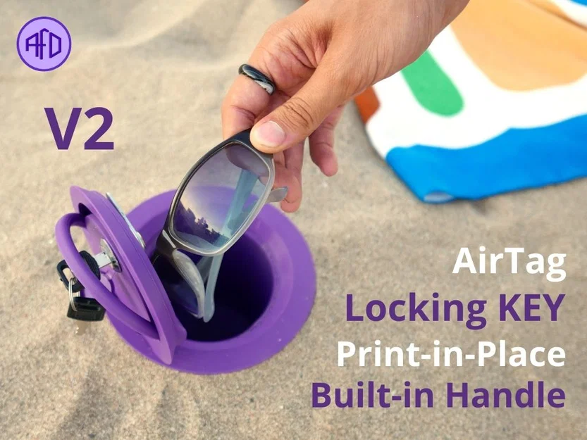 SAND SAFE 2 (Có chìa khóa & AirTag) - Hộp cất đồ dưới cát - Image 1
