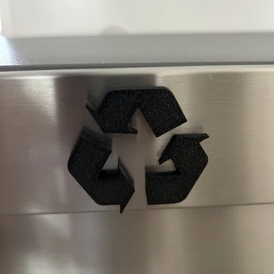 Logo Tái Chế (Recycle Logo) Đánh Dấu Thùng Rác In 3D
