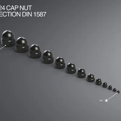 Bộ sưu tập tán chụp M3–M24 DIN 1578