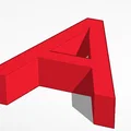 Mô hình chữ cái A in 3D học tập cho bé - File STL chất lượng - Thumbnail 2