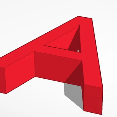 Mô hình chữ cái A in 3D học tập cho bé - File STL chất lượng