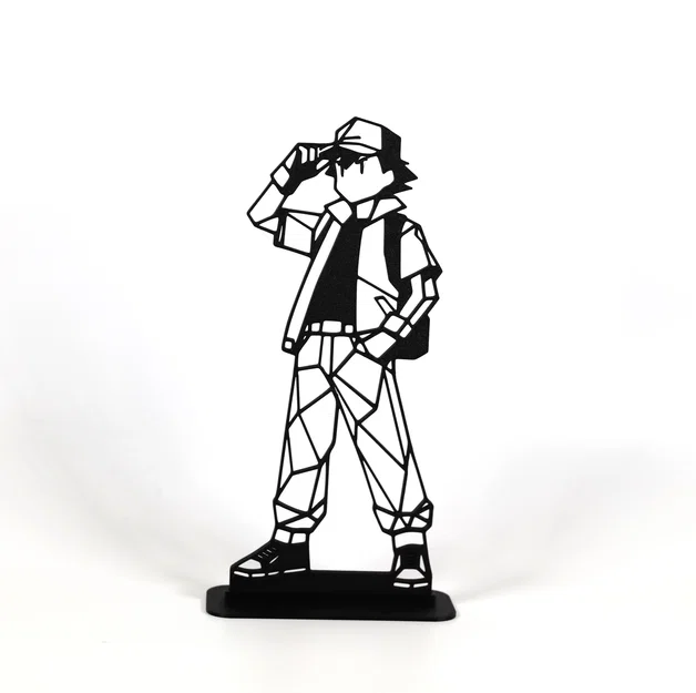 Mô hình Ash Ketchum phong cách Geometric Low Poly - Image 1