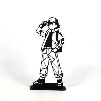 Mô hình Ash Ketchum phong cách Geometric Low Poly