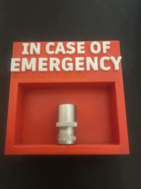 Giá đỡ đầu tuýp 10mm In Case Of Emergency trang trí xưởng cơ khí - Image 1