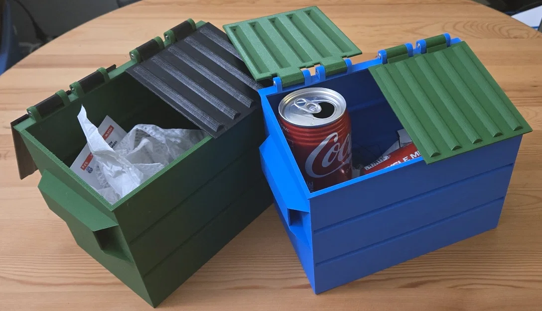Mô hình thùng rác mini (dumpster) để bàn in 3D độc đáo - Image 2