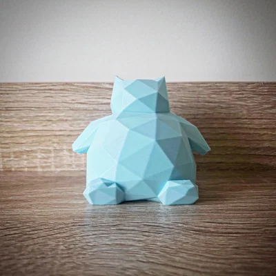 Mô hình Snorlax Low Poly trang trí bàn làm việc độc đáo