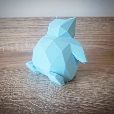 Mô hình Snorlax Low Poly trang trí bàn làm việc độc đáo