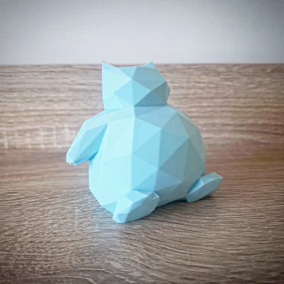 Mô hình Snorlax Low Poly trang trí bàn làm việc độc đáo