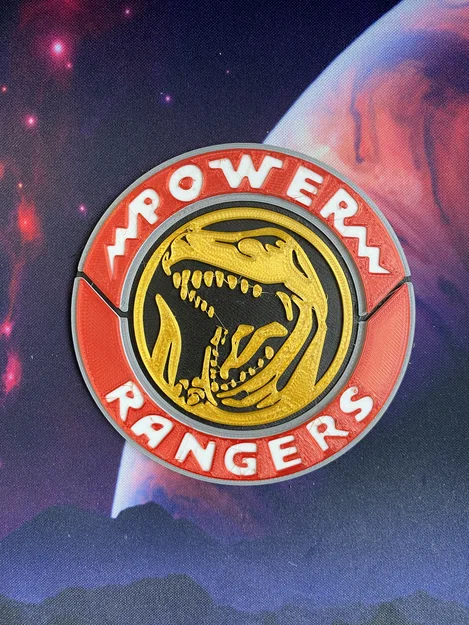 Bộ đế lót ly và huy hiệu Power Rangers (Mighty Morphin' Power Rangers) - Image 1