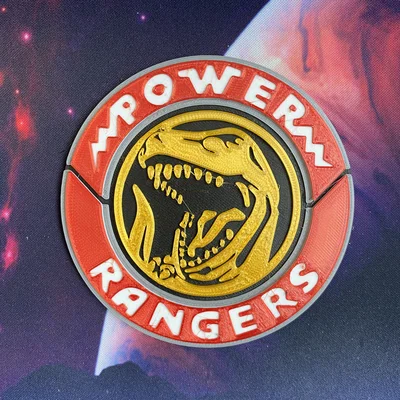 Bộ đế lót ly và huy hiệu Power Rangers (Mighty Morphin' Power Rangers)