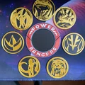 Bộ đế lót ly và huy hiệu Power Rangers (Mighty Morphin' Power Rangers) - Thumbnail 2