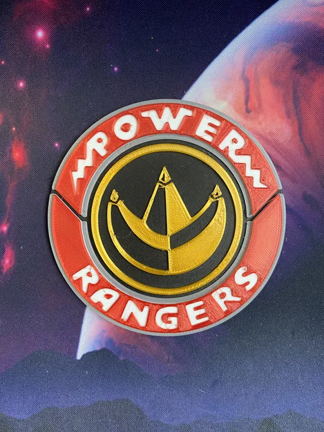 Bộ đế lót ly và huy hiệu Power Rangers (Mighty Morphin' Power Rangers) - Image 3