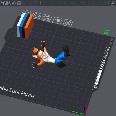 Mô hình nhân vật cáo Crash Bandicoot cử động linh hoạt