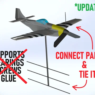 P-51 Mustang Wind Spinner (Chong chóng gió)