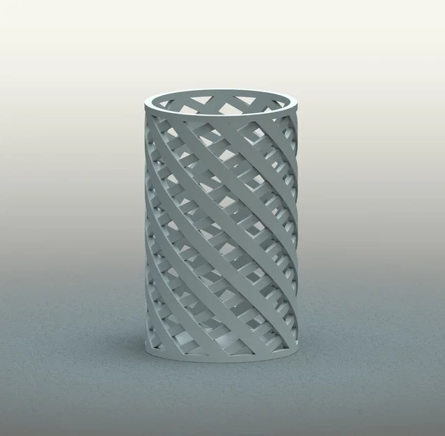 Ống cắm bút 3D thiết kế lưới đan chéo hiện đại - Image 1