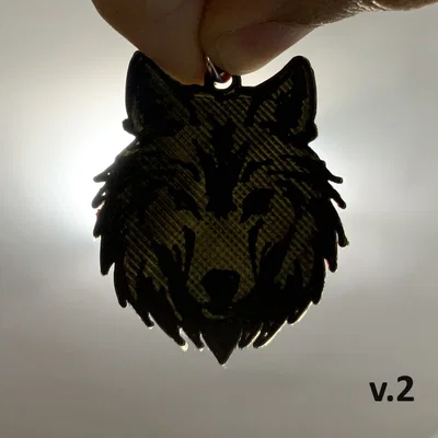 Móc khóa hình Sói (Wolf Keychain)
