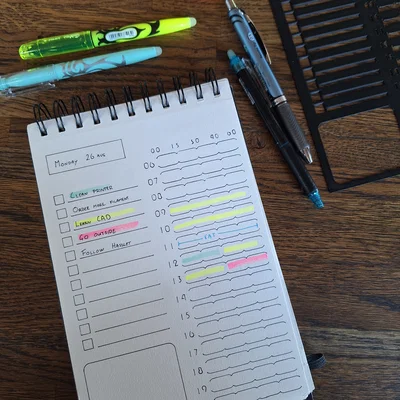 Thước stencil hỗ trợ Time Blocking