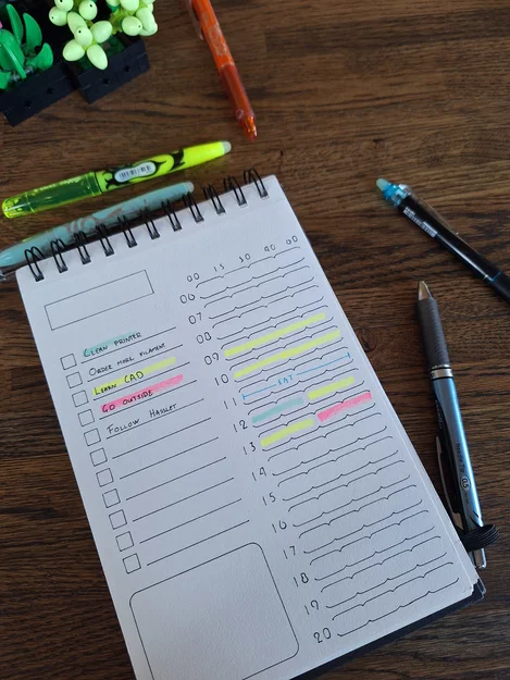 Thước stencil hỗ trợ Time Blocking - Image 3