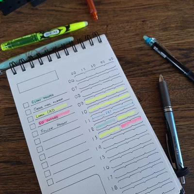 Thước stencil hỗ trợ Time Blocking