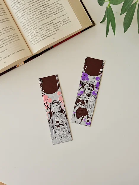Nezuko & Shinobu - Bộ bookmark Thanh Gươm Diệt Quỷ 4/8 - Image 2