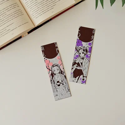 Nezuko & Shinobu - Bộ bookmark Thanh Gươm Diệt Quỷ 4/8