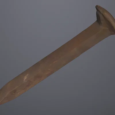 Mô hình 3D đinh ray tàu hỏa Railroad Spike cổ điển từ bản scan thực tế
