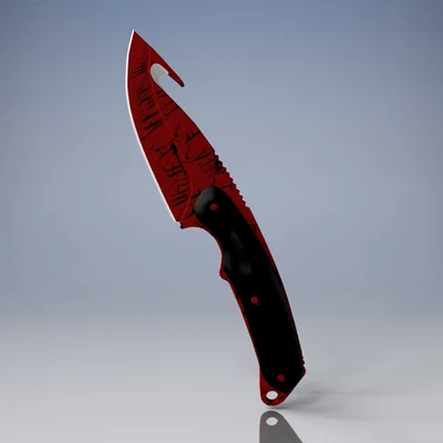 Mô hình dao Gut Knife Crimson Web Factory New trong CS2