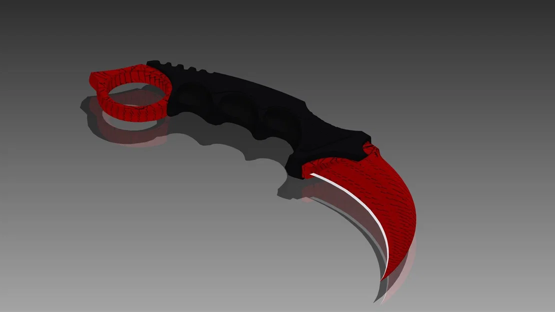 Mô hình dao Karambit Crimson Web Factory New - Counter Strike 2 - Image 1