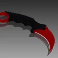 Mô hình dao Karambit Crimson Web Factory New - Counter Strike 2 - Thumbnail 1