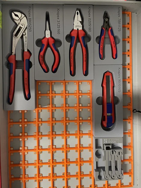 Khay in 3D Gridfinity cho kìm cắt chéo Knipex 7881125 - Image 2