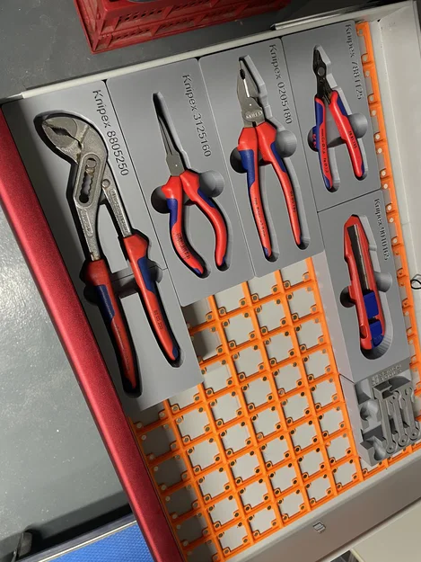 Khay in 3D Gridfinity cho kìm cắt chéo Knipex 7881125 - Image 3