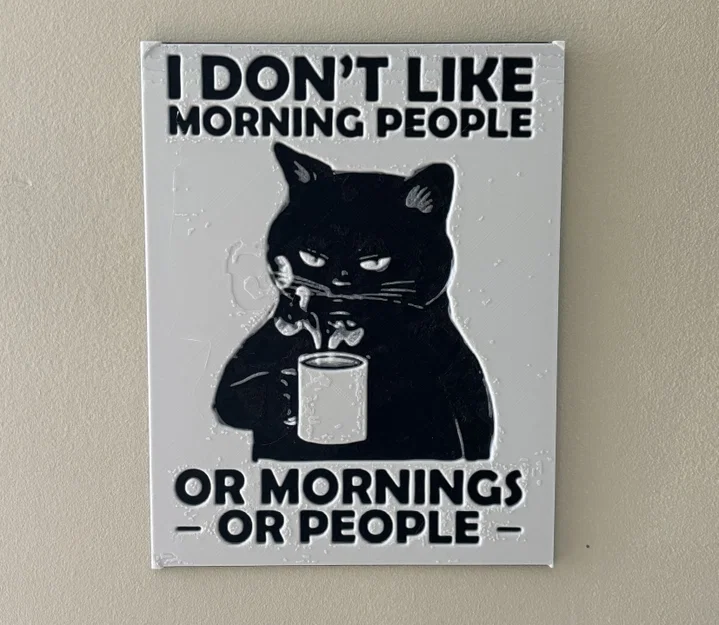 Hueforge cat humor – Mèo không ưa người (Hueforge) - Image 1