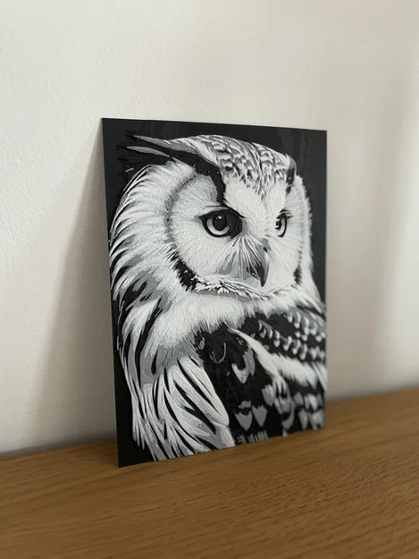 Hueforge Owl (Cú mèo) – Dễ in, đổi màu PLA - Image 2