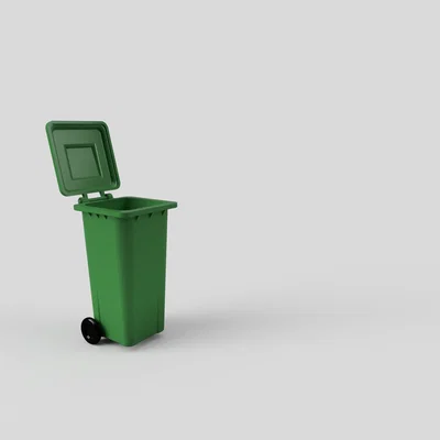 Ống cắm bút thùng rác có bánh xe (Wheelie bin pen pot)