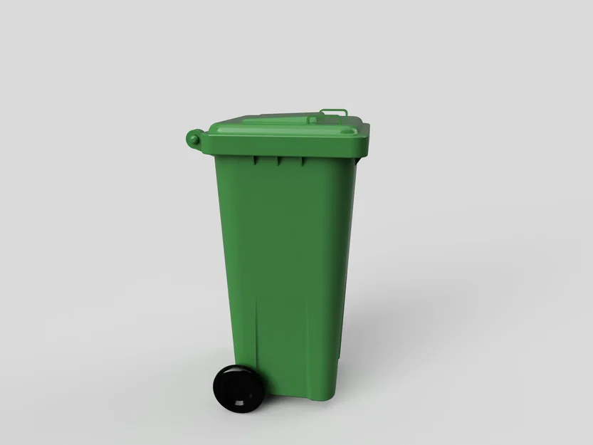 Ống cắm bút thùng rác có bánh xe (Wheelie bin pen pot) - Image 5